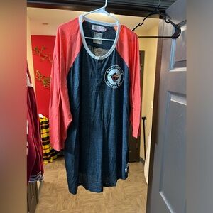 Mitchell & Ness, Cooperstown Collection, 3/4 sleeve T-shirt🖤🧡